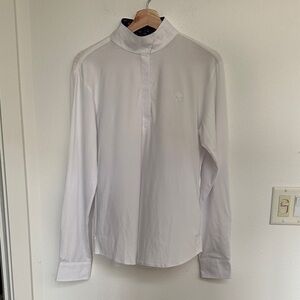 Ovation Chic White Women's Dress riding Shirt size L